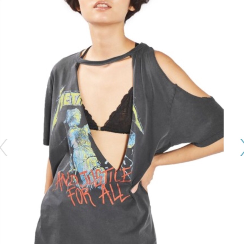 And finally by Topshop Metallica ripped T-shirt